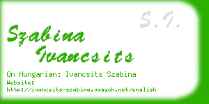 szabina ivancsits business card